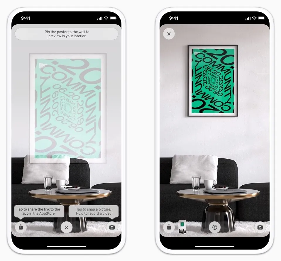 Try it on your wall - AR placement